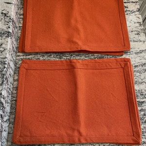Orange rectangular placemats